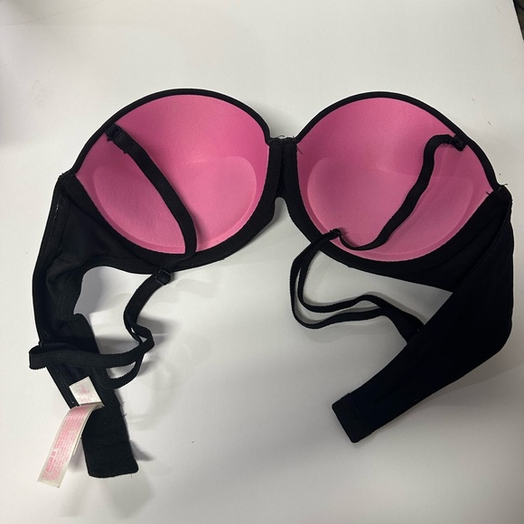 PINK Victoria's Secret Black Bra/Strapless Push-Up Bra Size 36b - Picture 5 of 5